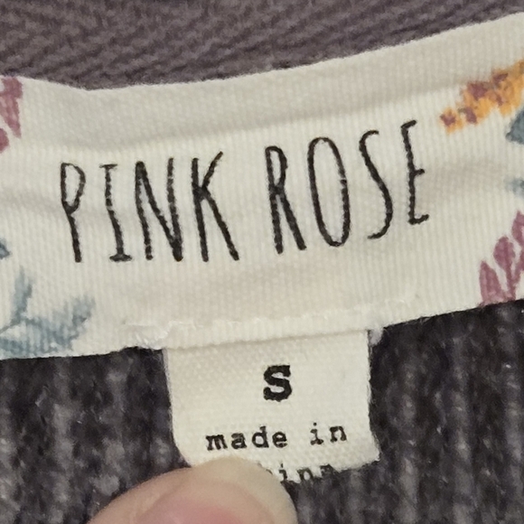 NWOT Pink Rose Gray Cardigan - Picture 8 of 11